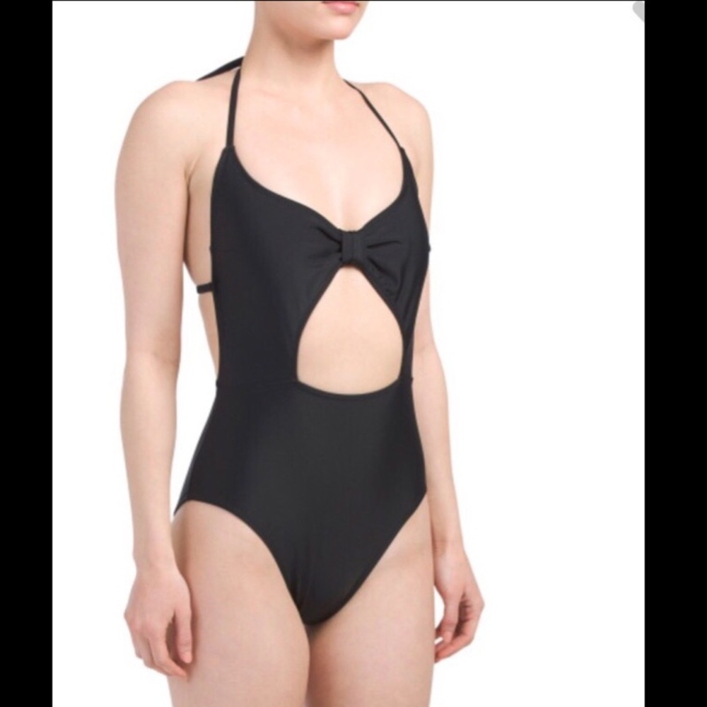 Woman's Knot Front One-Piece Swimsuit